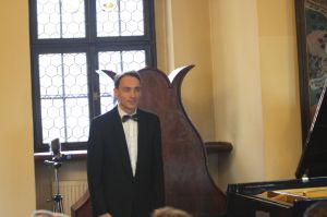 1340th Liszt Evening. Brzeg, Piast Dynasty Castle, 14th Sep 2019. <br> The performers were Alexey Komarov - piano and Juliusz Adamowski - commentary. Photo by   Tomasz Dragan.